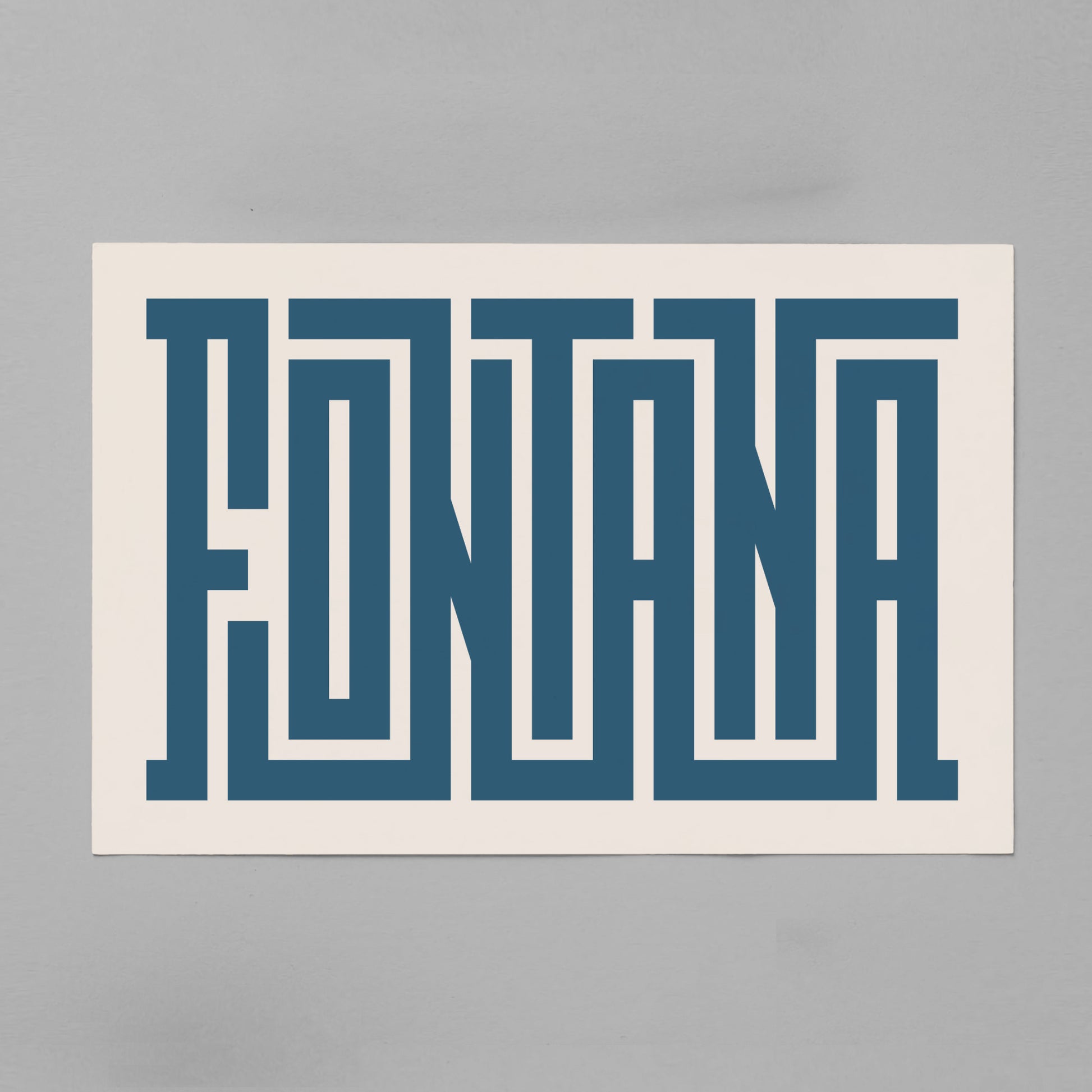Unframed Fontanta Poster on Gray Background