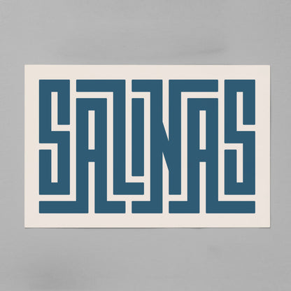 Unframed Salinas Poster on Gray Background