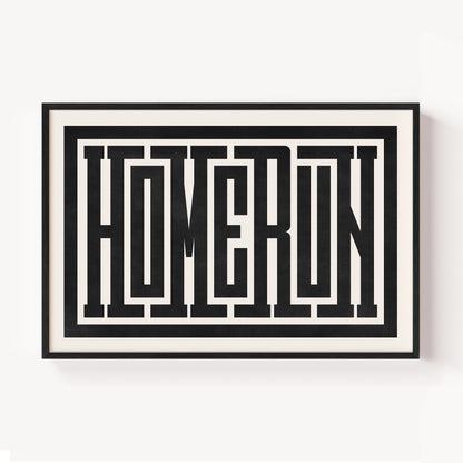 Home Run - Typography Print