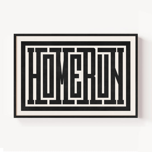Home Run - Typography Print