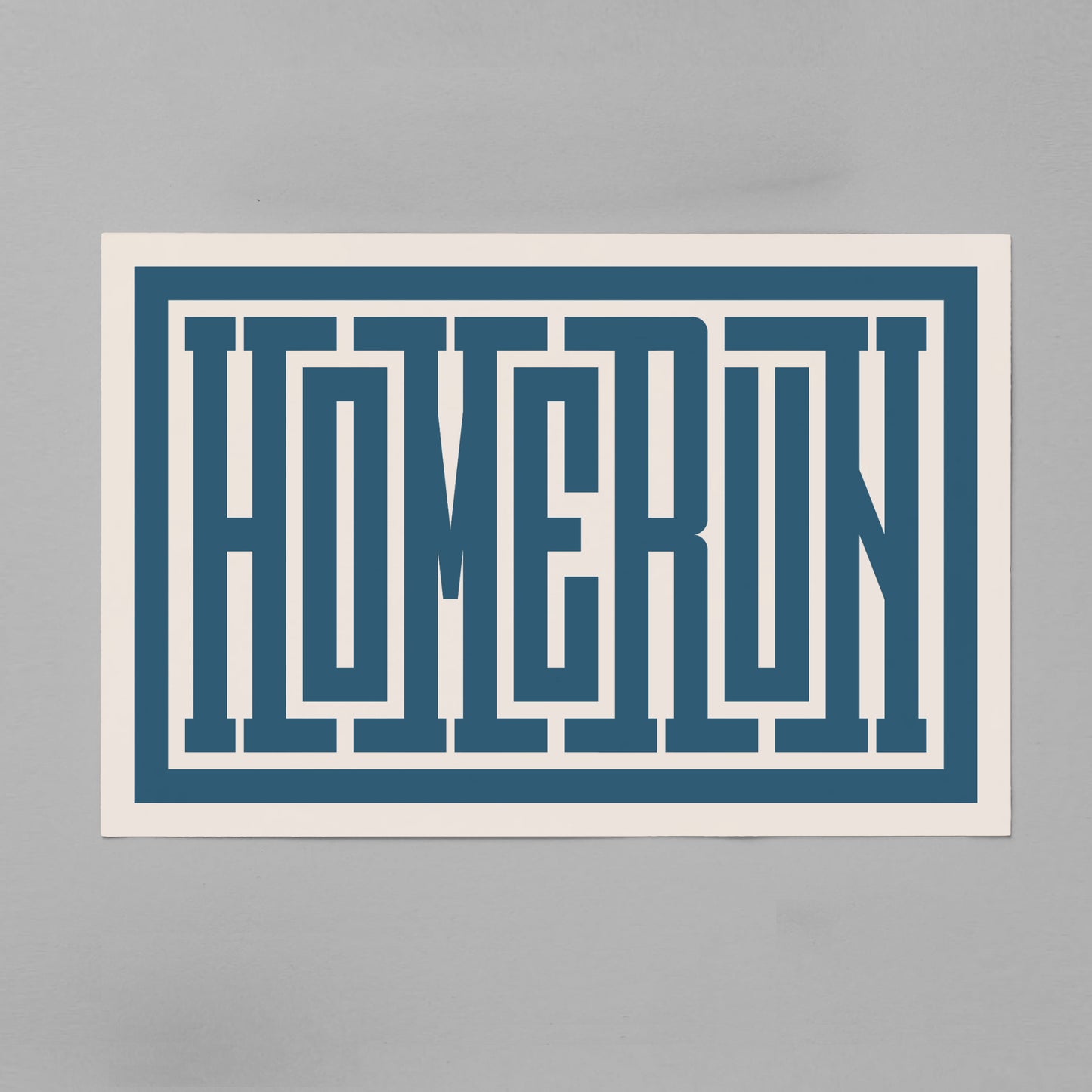 Home Run - Typography Print
