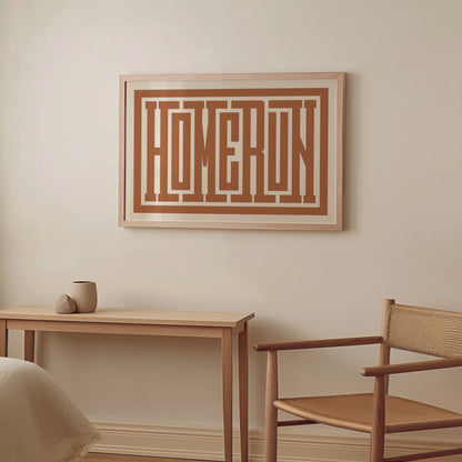 Home Run - Typography Print