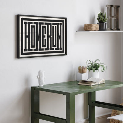 Home Run - Typography Print
