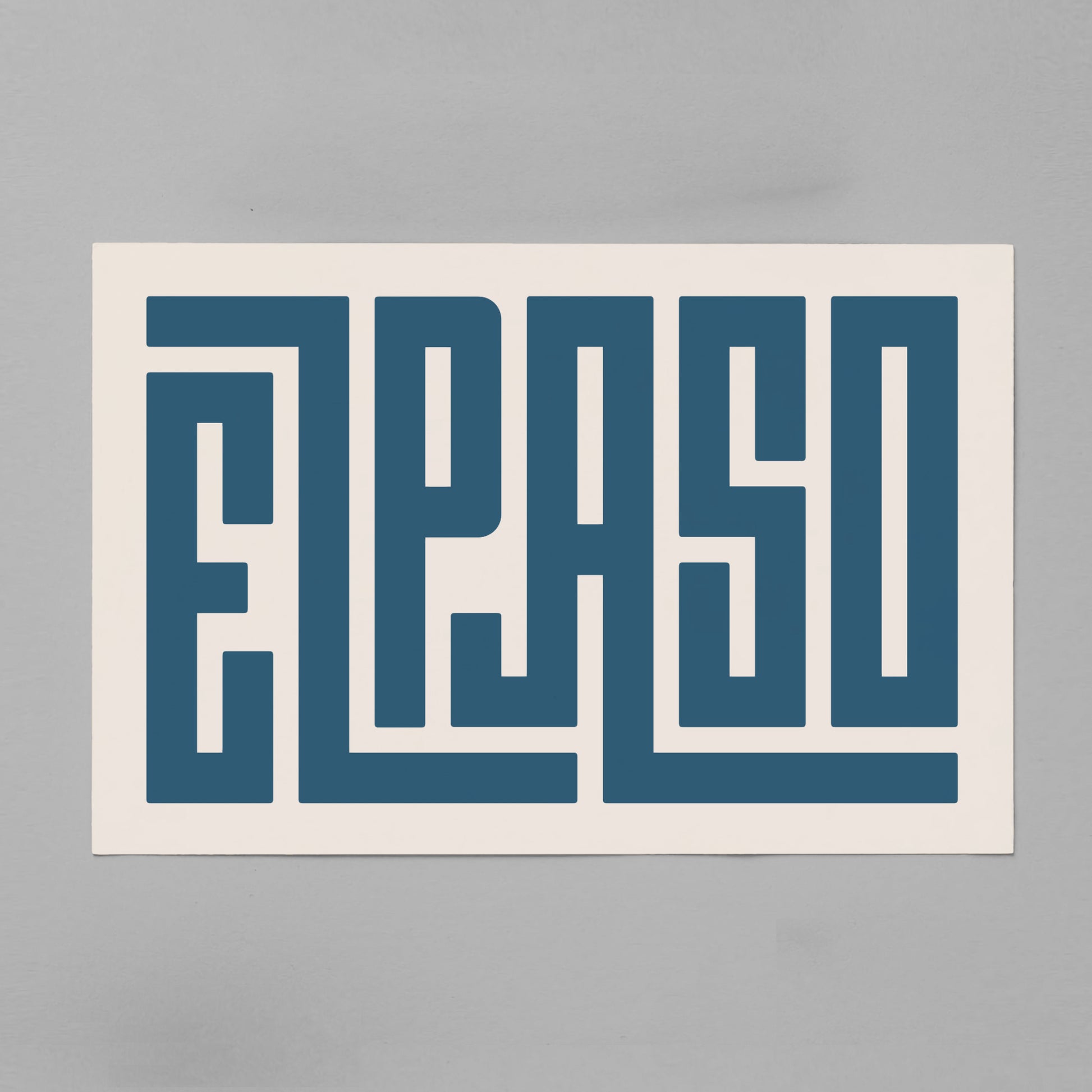 Unframed El Paso Poster on Gray Background