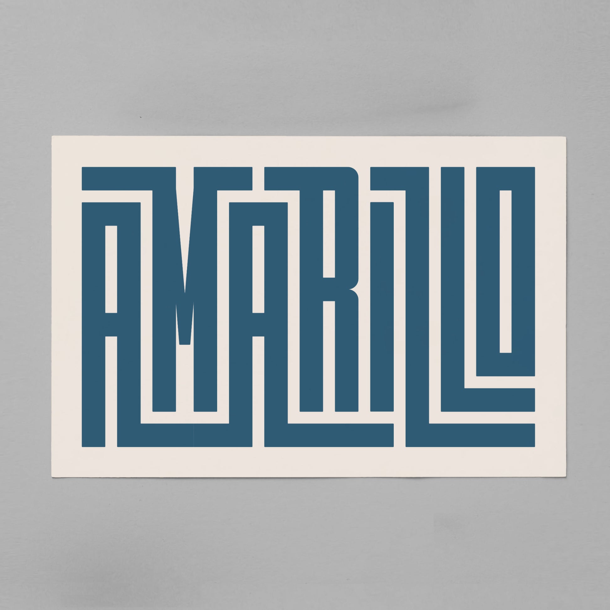 Unframed Amarillo Poster on Gray Background