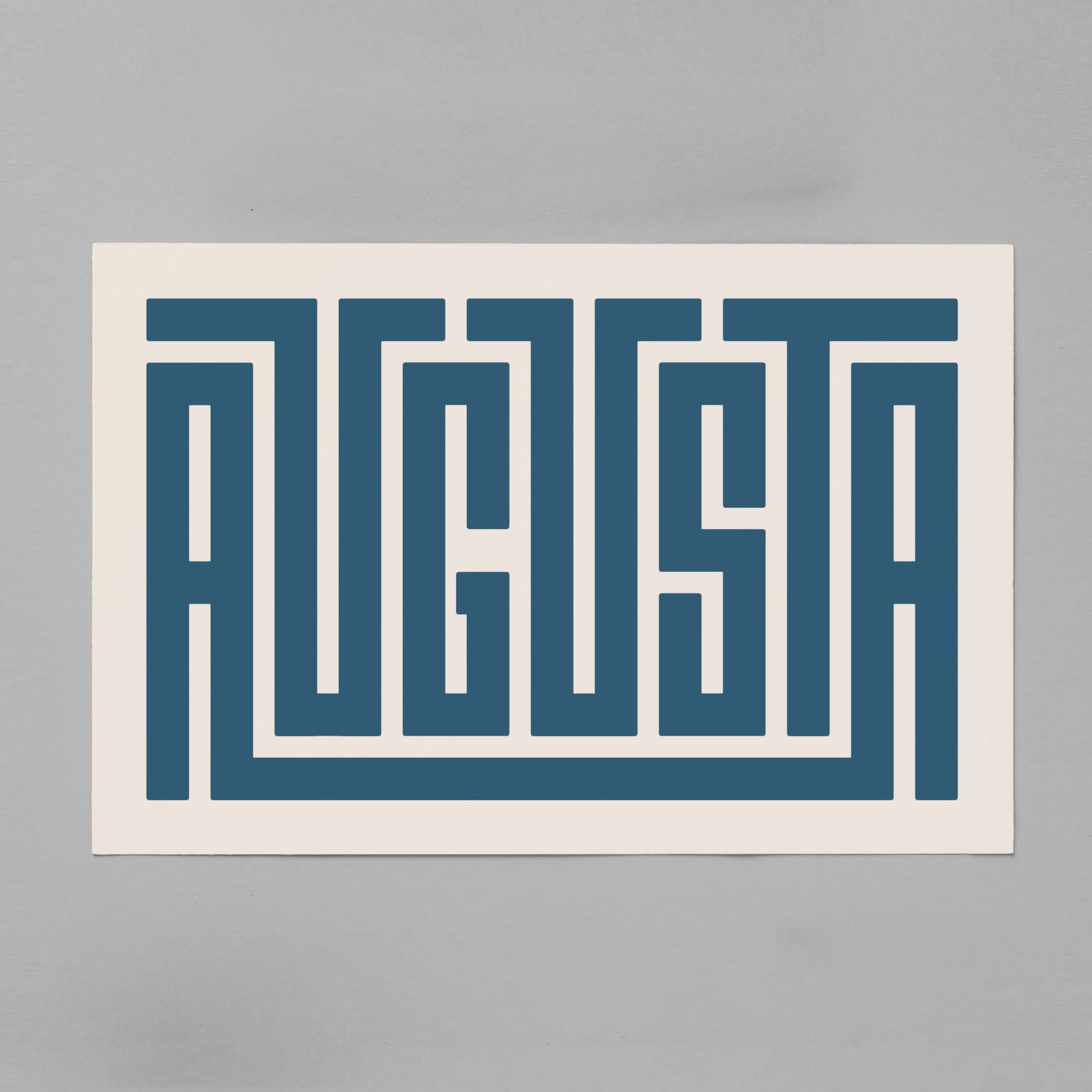 Unframed Augusta Poster on Gray Background