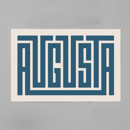 Unframed Augusta Poster on Gray Background
