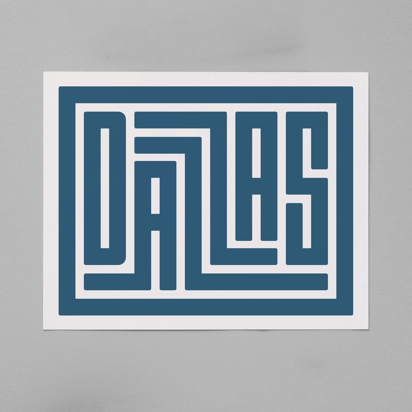 Unframed Dallas Poster on Gray Background