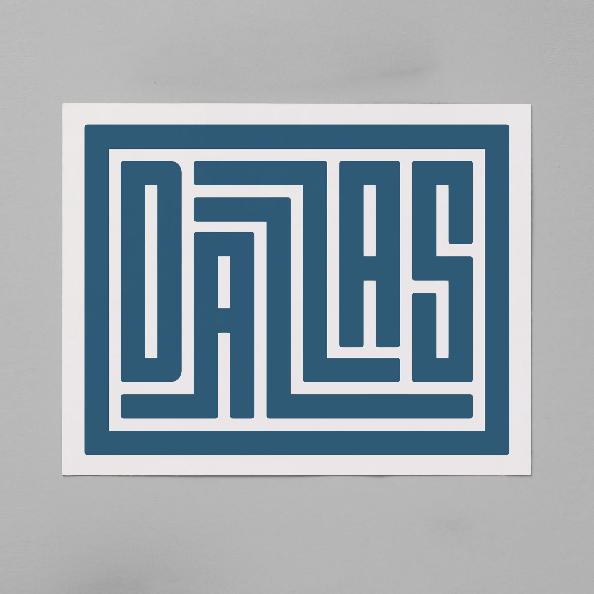 Unframed Dallas Poster on Gray Background