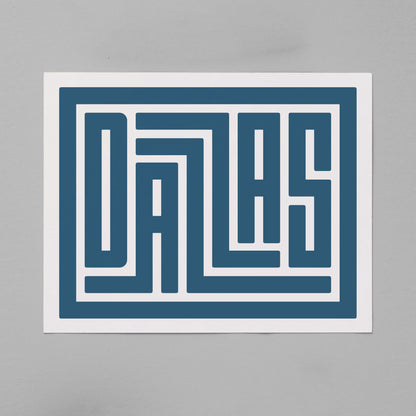 Unframed Dallas Poster on Gray Background