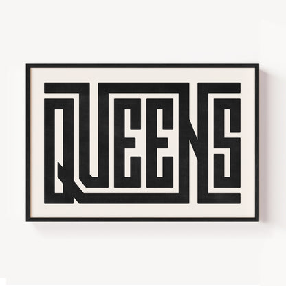 Queens - Typography Print