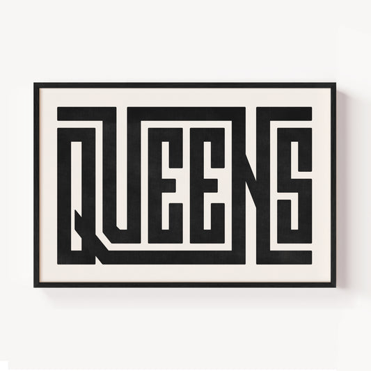 Queens - Typography Print