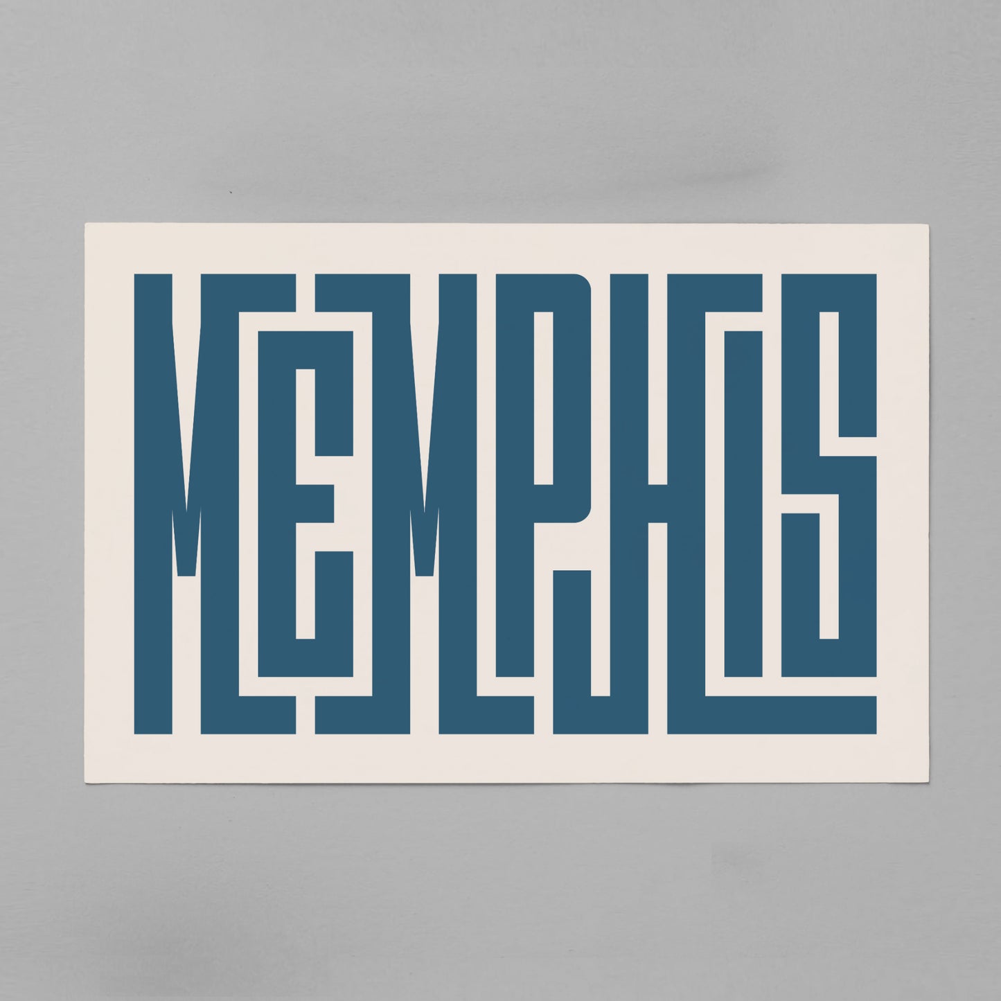 Unframed Memphis Poster on Gray Background