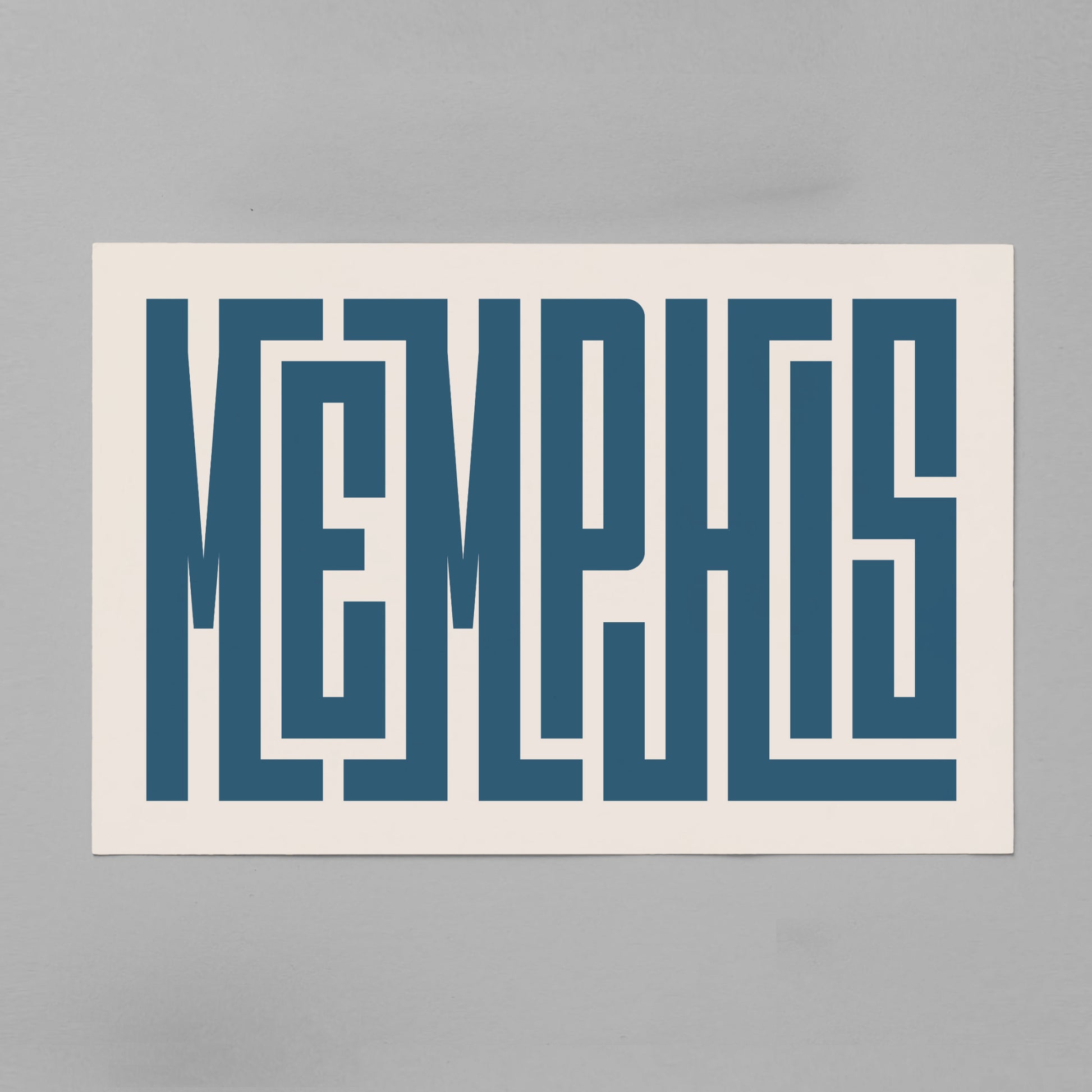Unframed Memphis Poster on Gray Background
