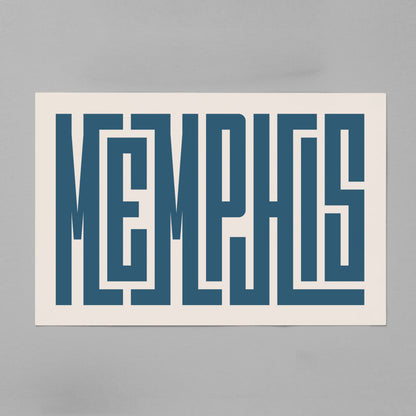 Unframed Memphis Poster on Gray Background