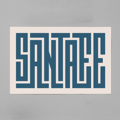 Unframed Santa Fe Poster on Gray Background