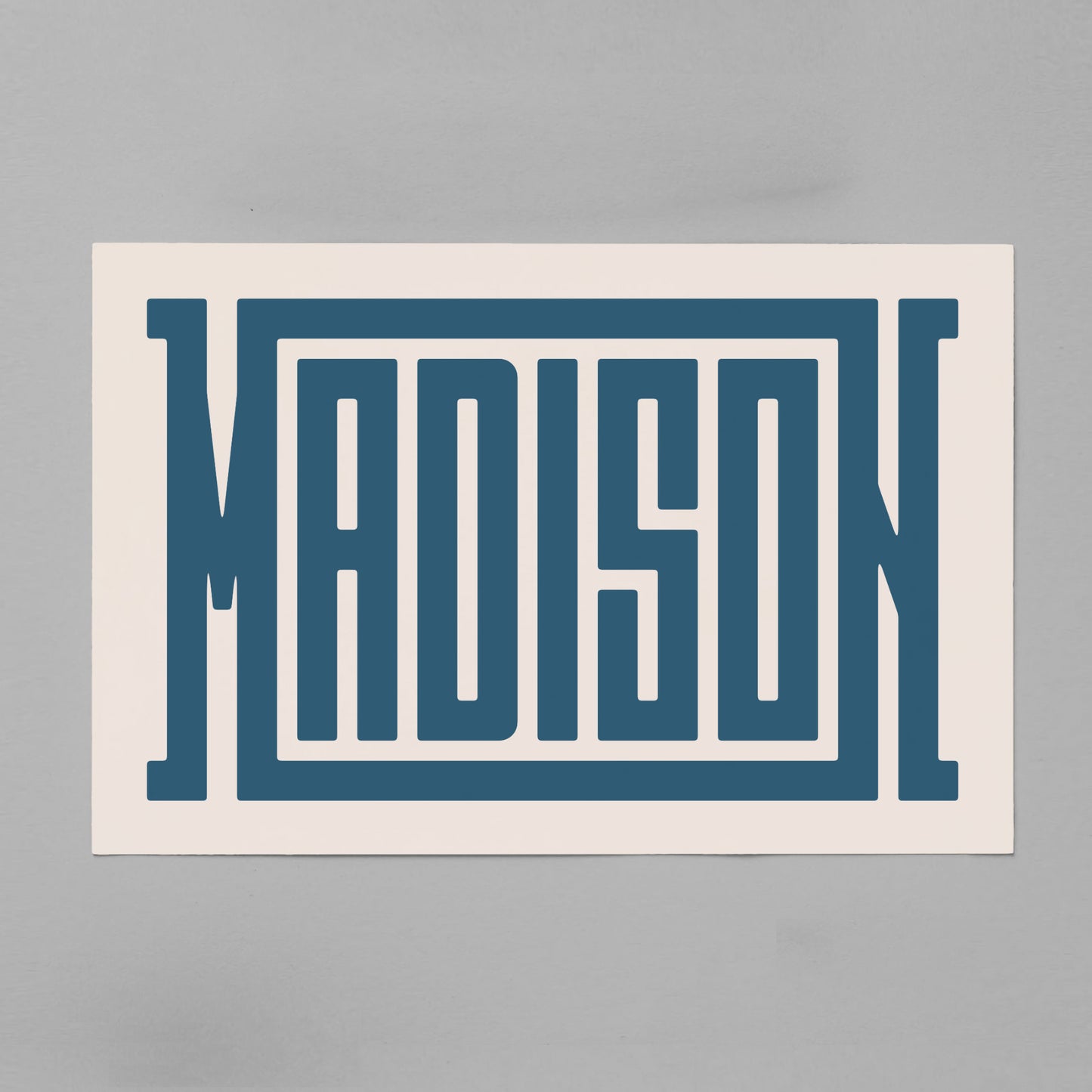Unframed Madison Poster on Gray Background