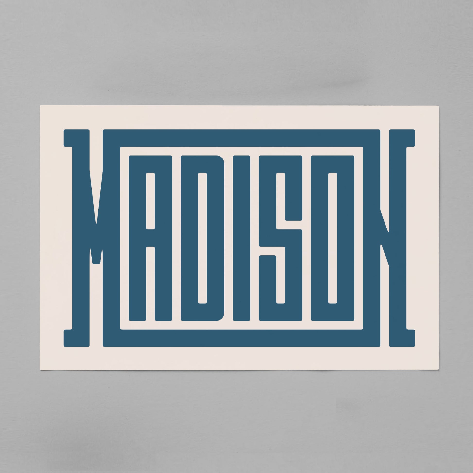 Unframed Madison Poster on Gray Background