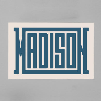 Unframed Madison Poster on Gray Background