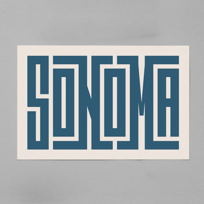 Unframed Sonoma Poster on Gray Background