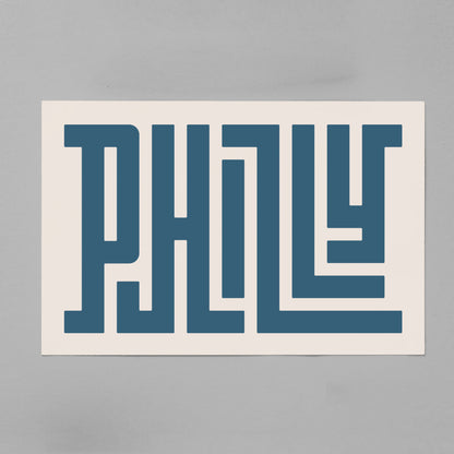 Unframed Philly Poster on Gray Background