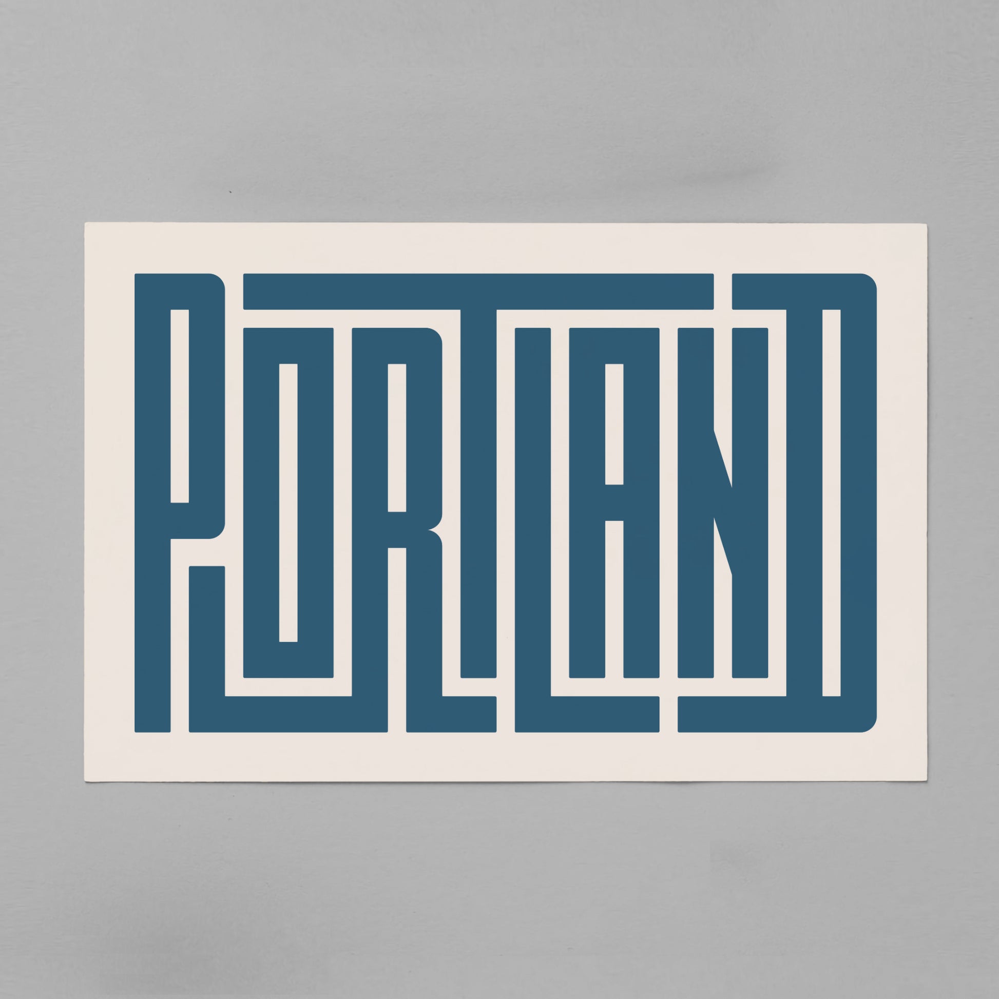 Unframed Portland Poster on Gray Background