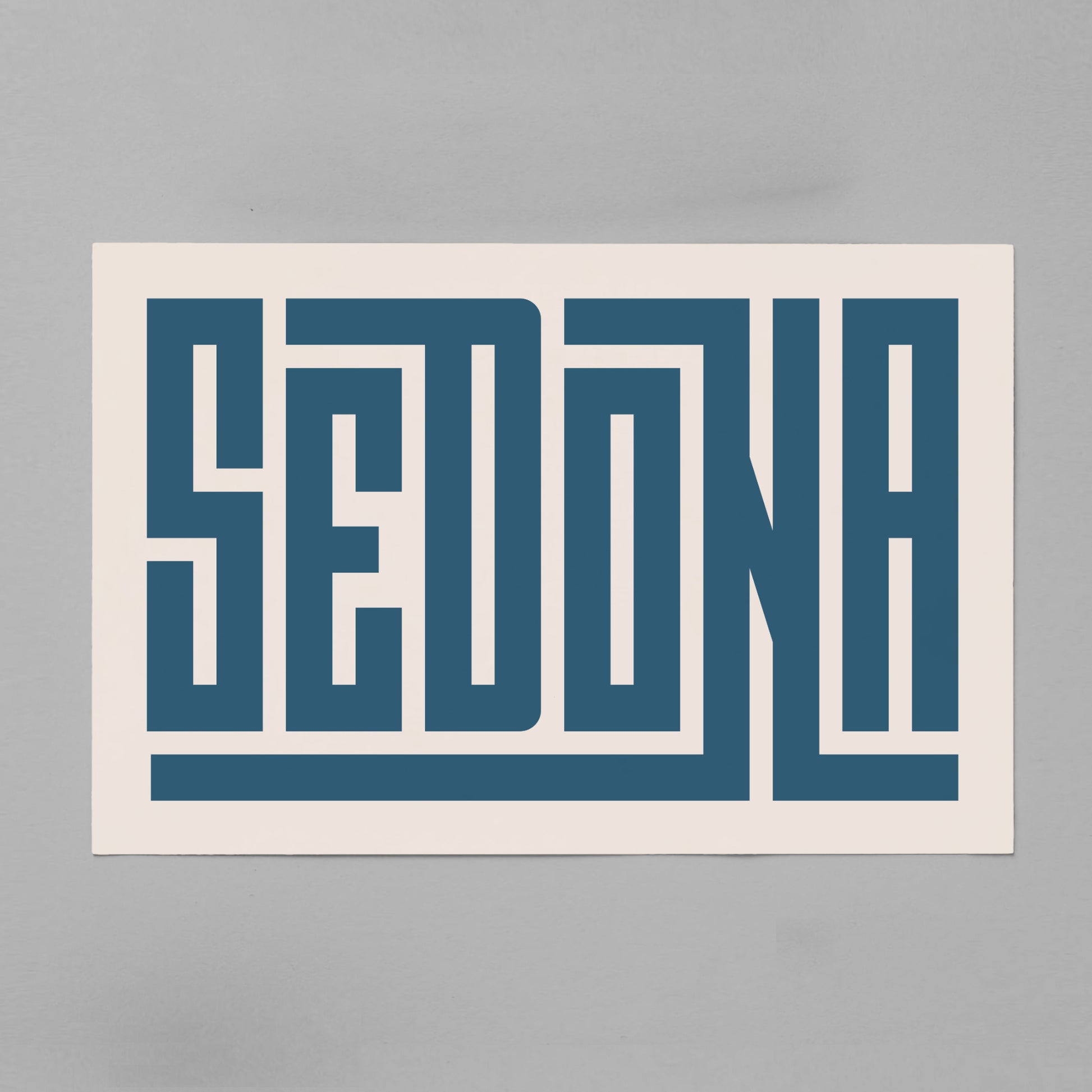 Unframed Sedona Poster on Gray Background