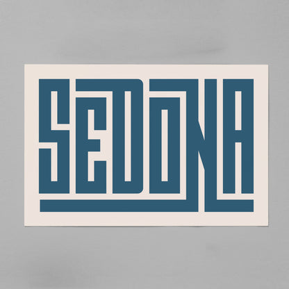 Unframed Sedona Poster on Gray Background