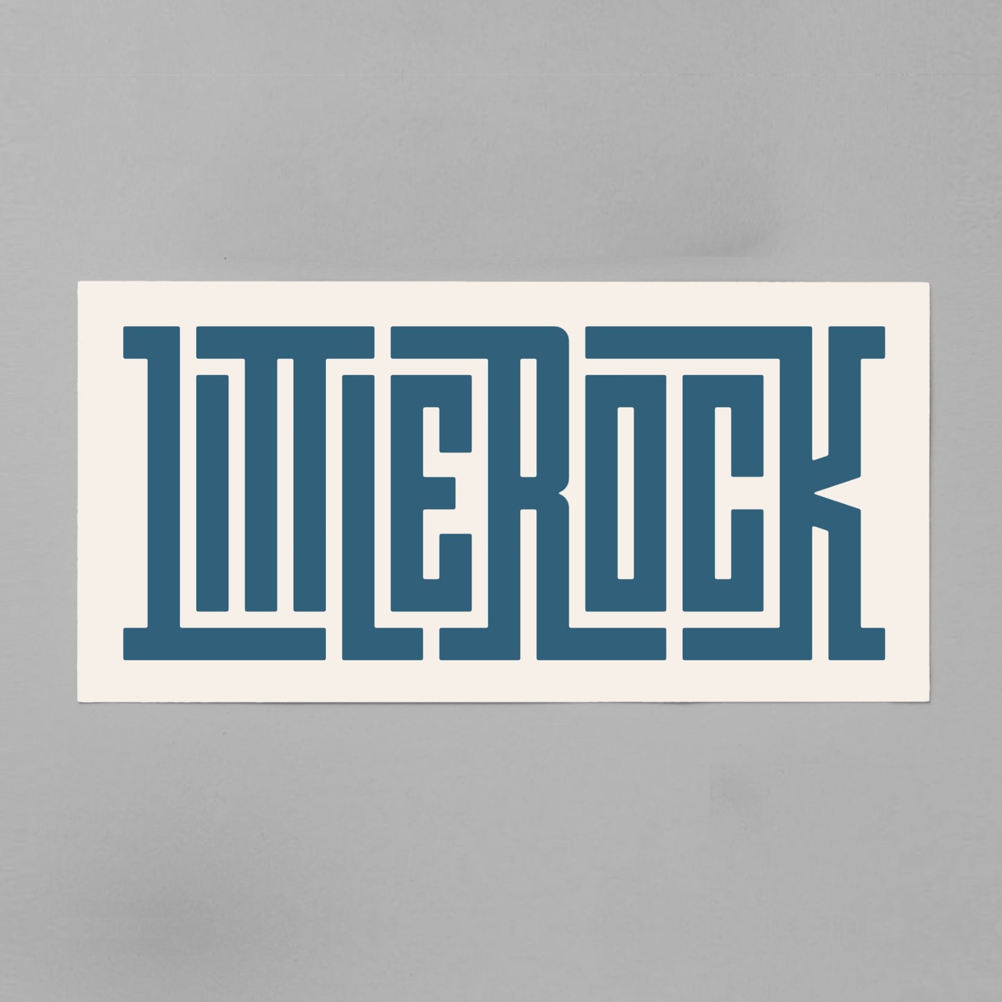 Unframed Little Rock Poster on Gray Background