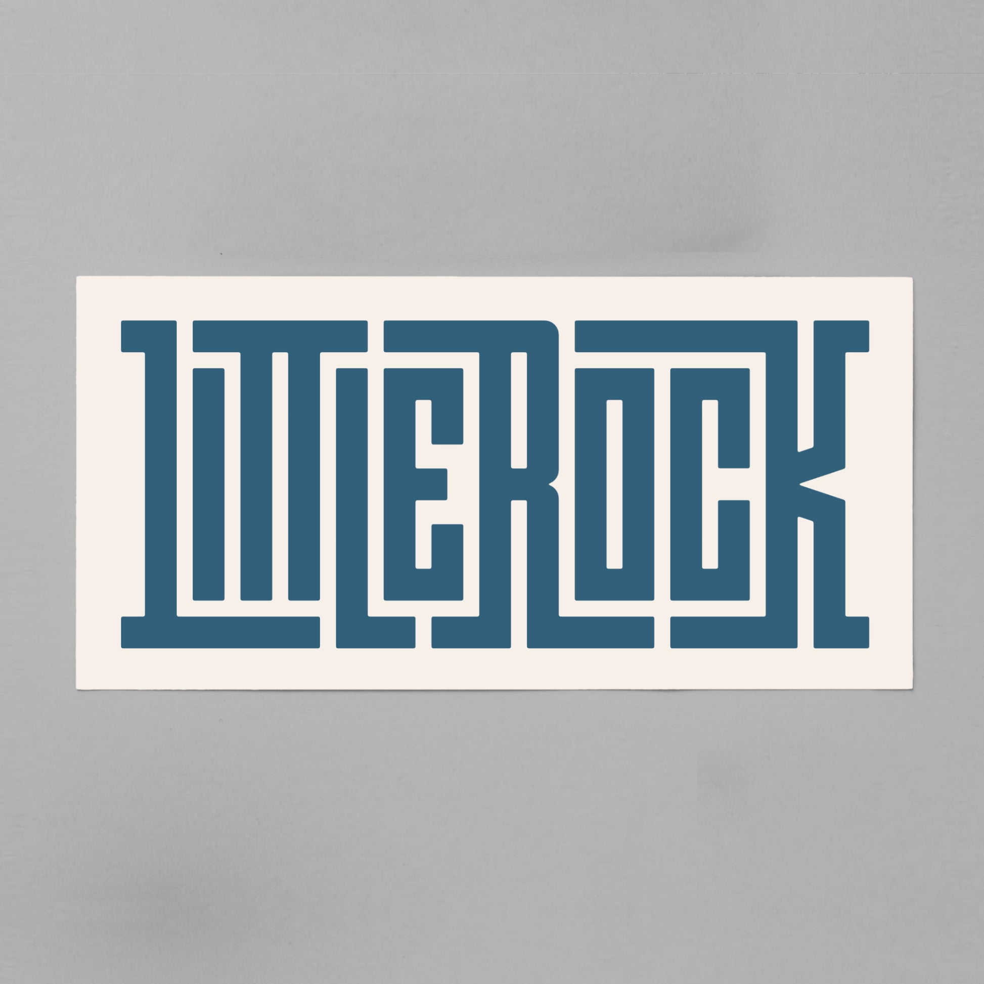Unframed Little Rock Poster on Gray Background