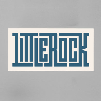 Unframed Little Rock Poster on Gray Background