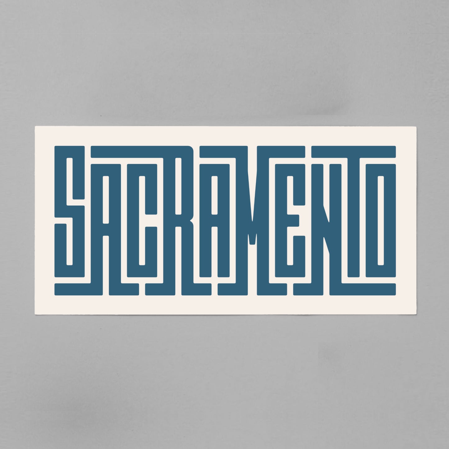 Unframed Sacramento Poster on Gray Background