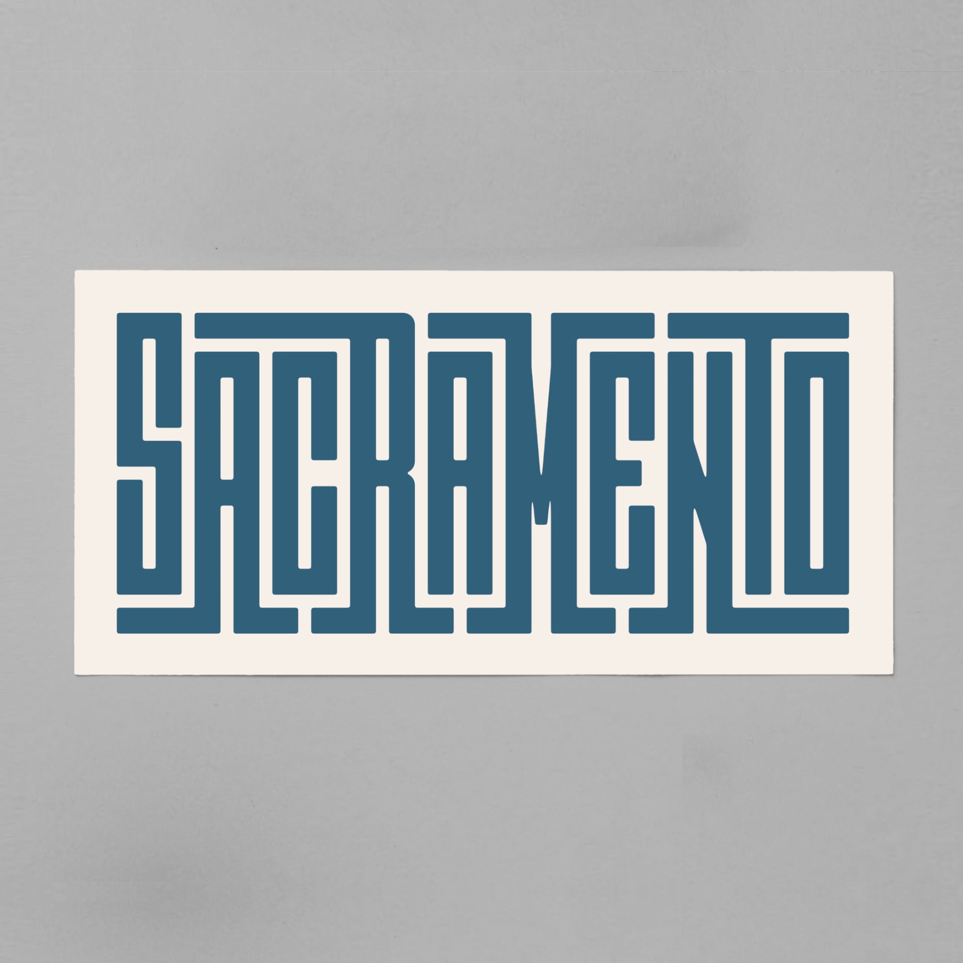 Unframed Sacramento Poster on Gray Background