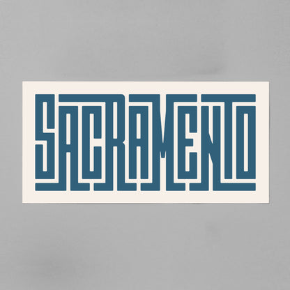 Unframed Sacramento Poster on Gray Background