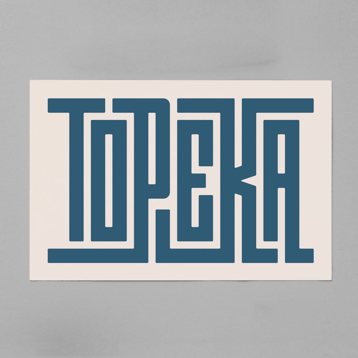 Unframed Topeka Poster on Gray Background