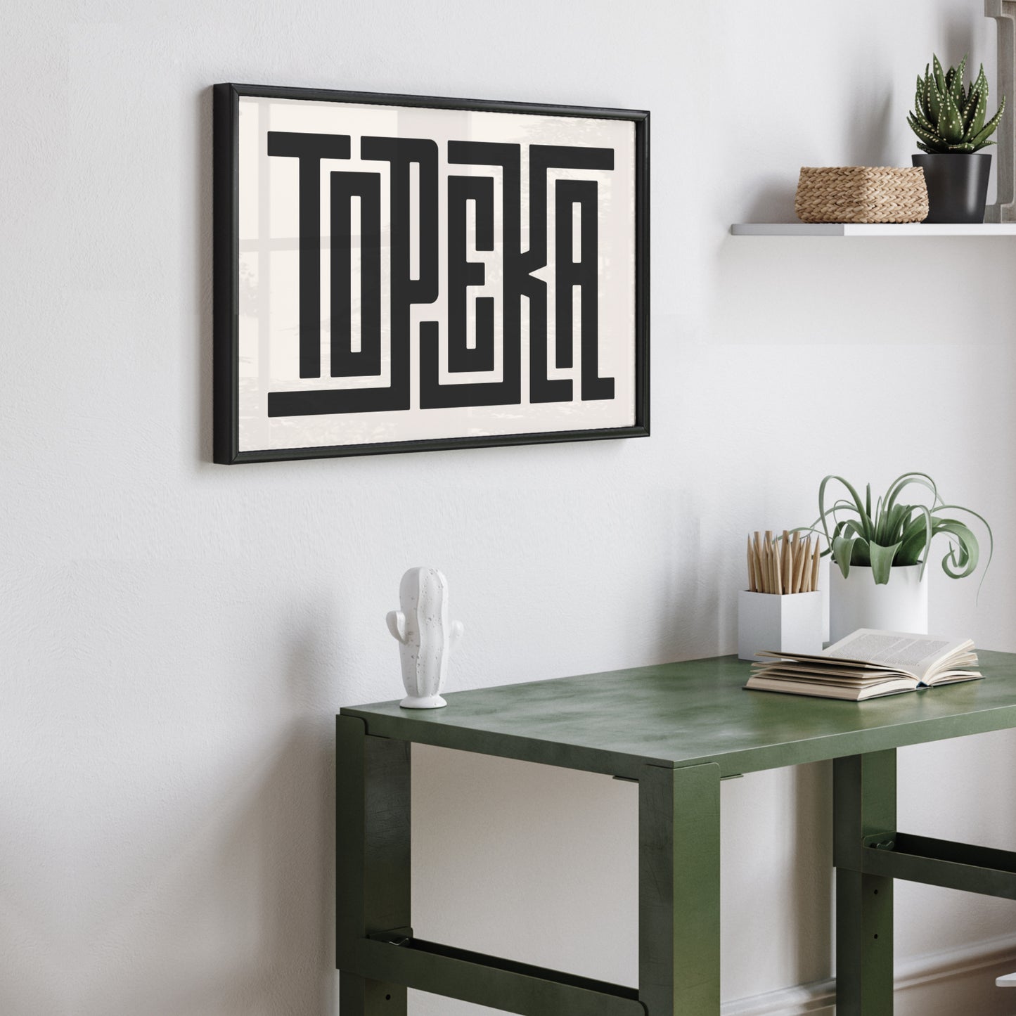 Electic and Trendy Topeka Art - Dorm Room Wall Art above desk