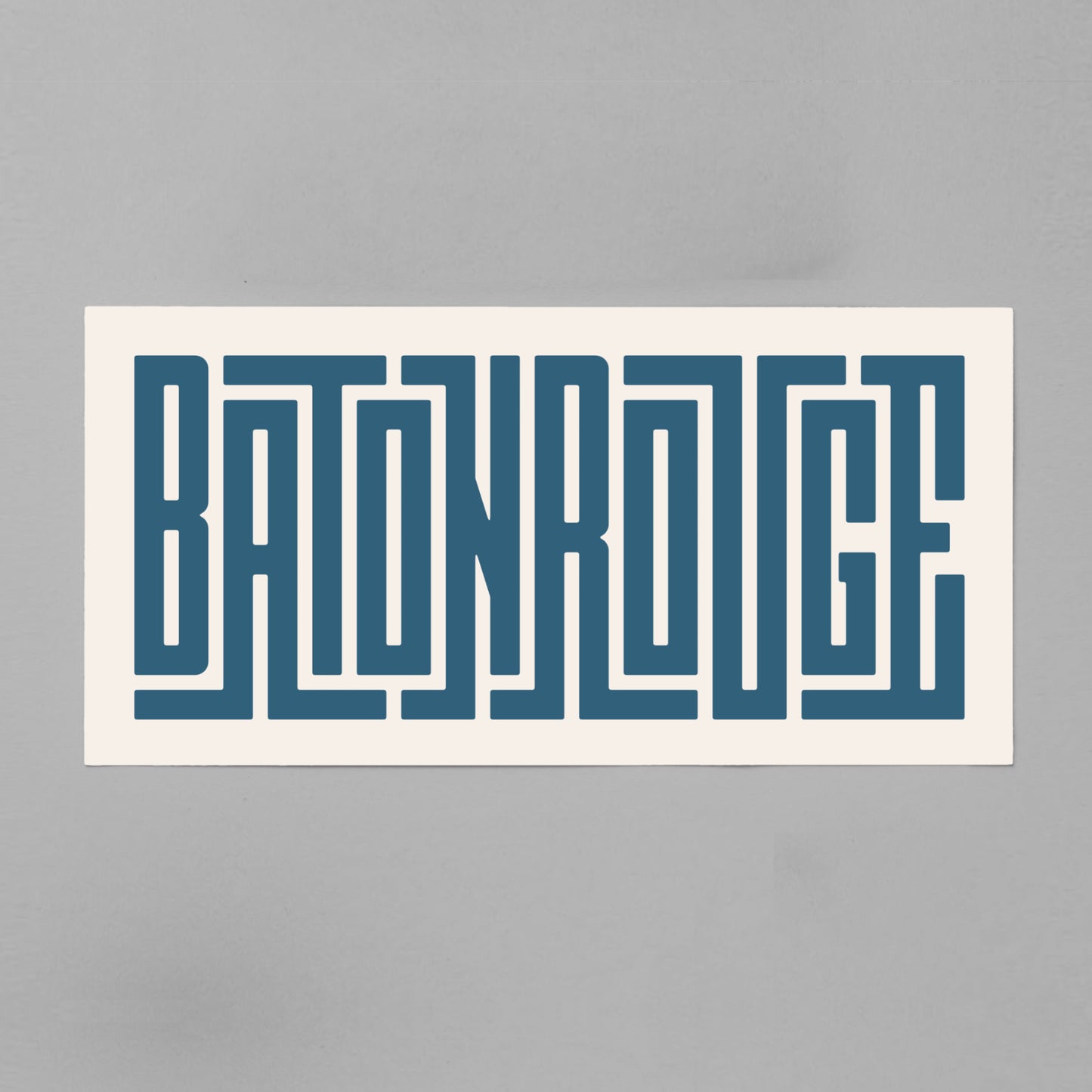 Unframed Baton Rouge Poster on Gray Background