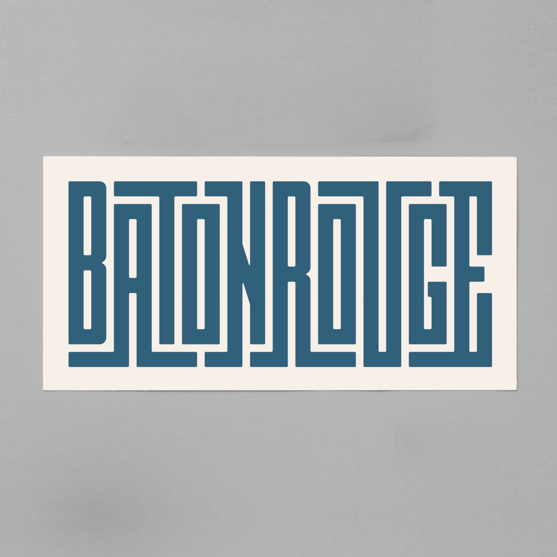 Unframed Baton Rouge Poster on Gray Background