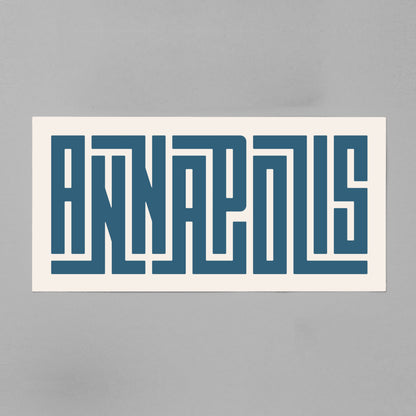 Unframed Annapolis Poster on Gray Background
