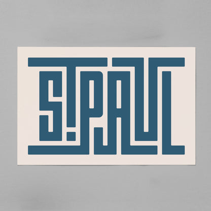 Unframed Saint Paul Poster on Gray Background