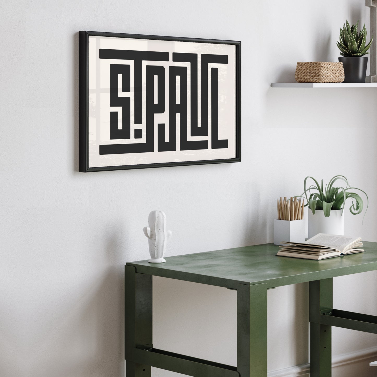 Electic and Trendy Saint Paul Art - Dorm Room Wall Art above desk