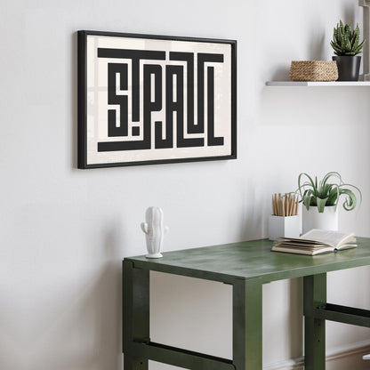 Electic and Trendy Saint Paul Art - Dorm Room Wall Art above desk