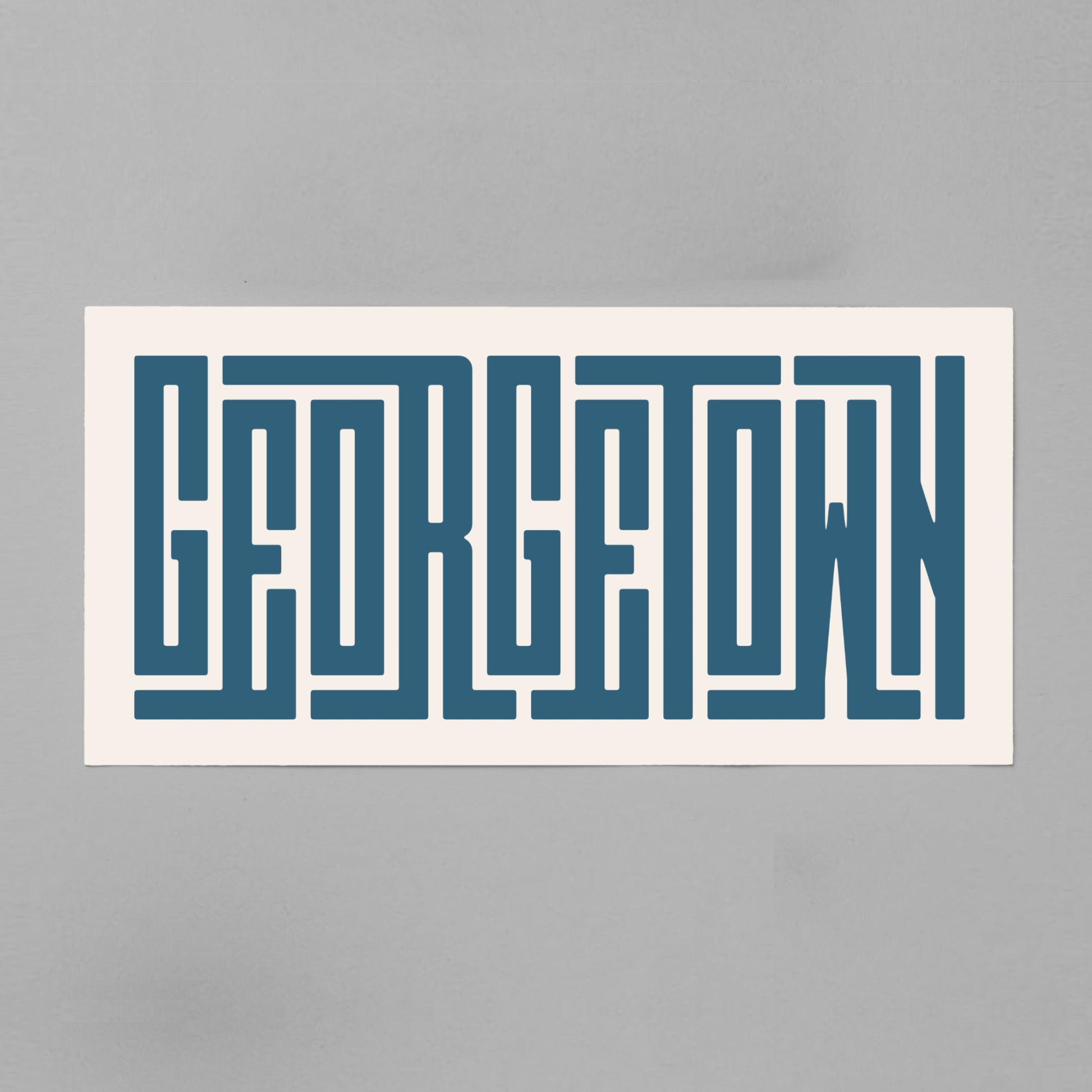 Unframed Georgetown Poster on Gray Background