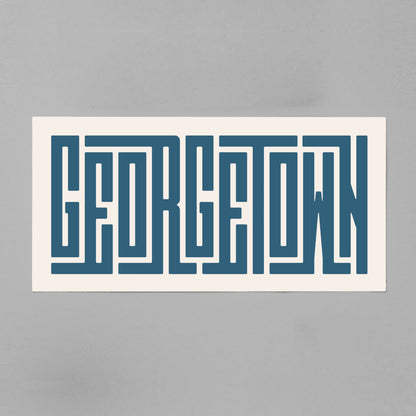 Unframed Georgetown Poster on Gray Background