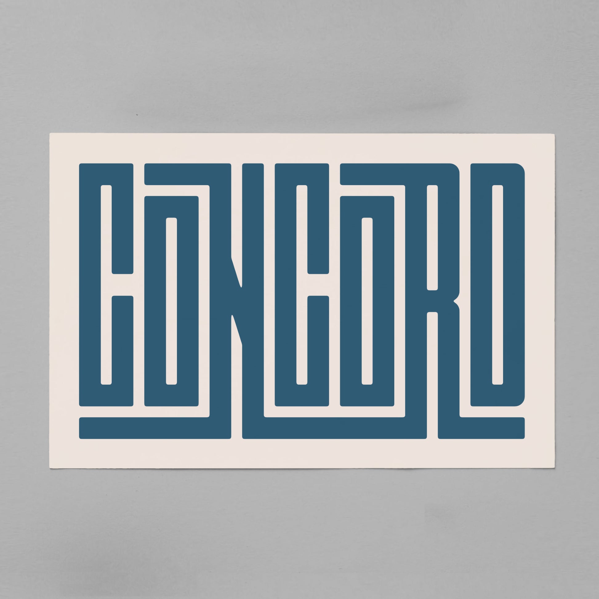 Unframed Concord Poster on Gray Background