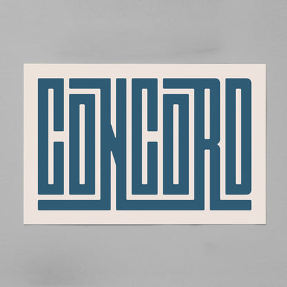 Unframed Concord Poster on Gray Background