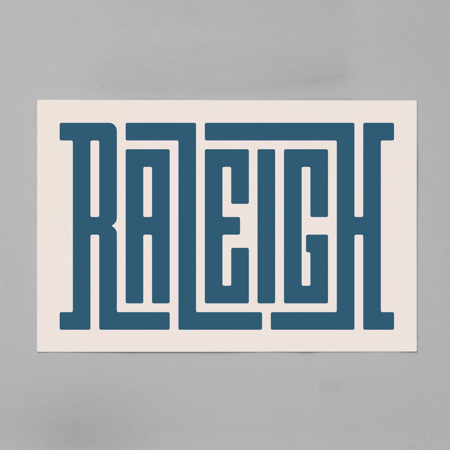 Unframed Raleigh Poster on Gray Background