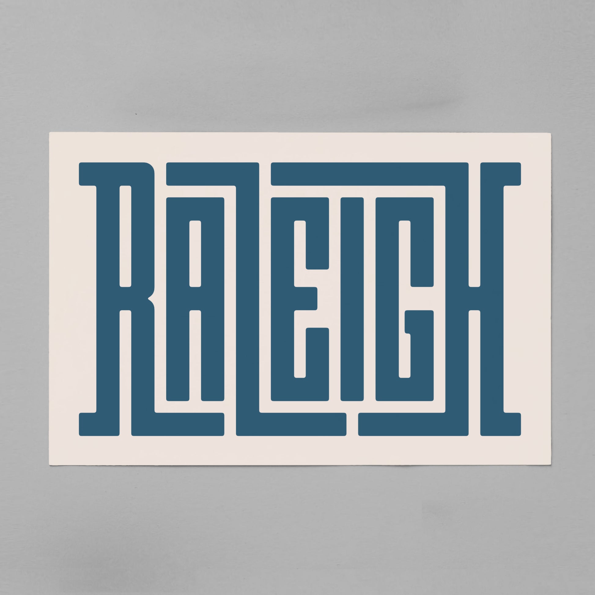 Unframed Raleigh Poster on Gray Background