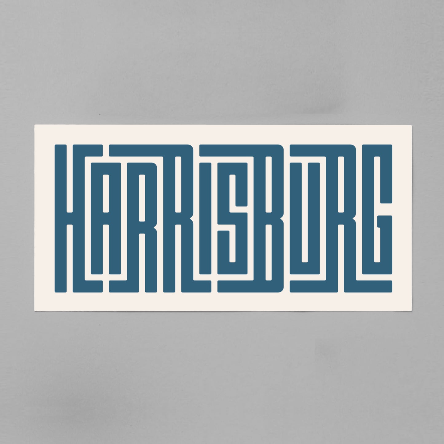 Unframed Harrisburg Poster on Gray Background