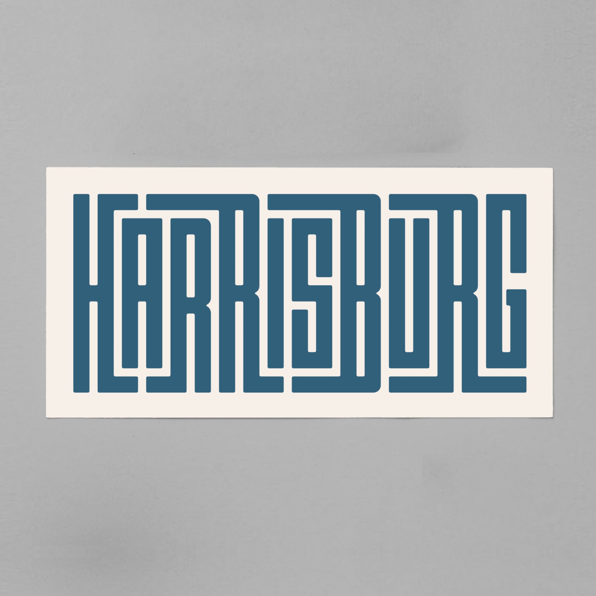 Unframed Harrisburg Poster on Gray Background